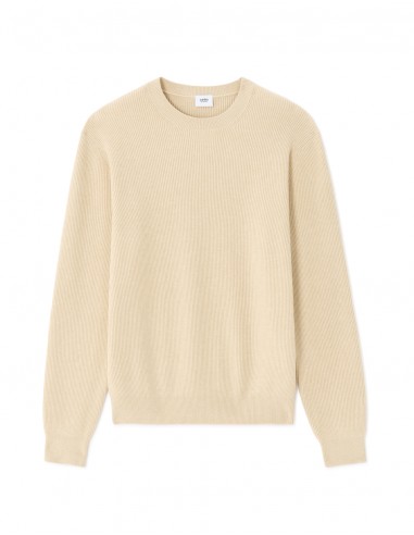 Pull col rond côtelé
