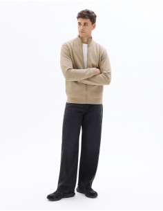 Sweat zippé regular piqué -... 2