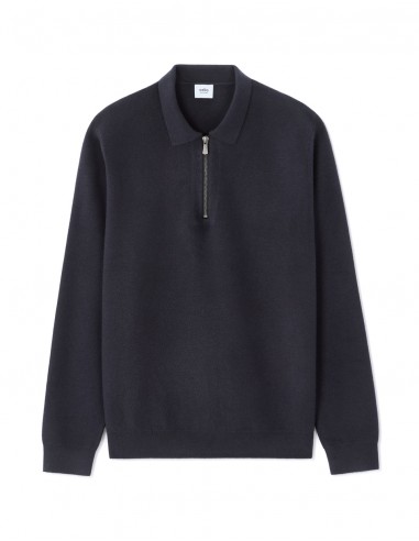 Pull regular col polo zippé