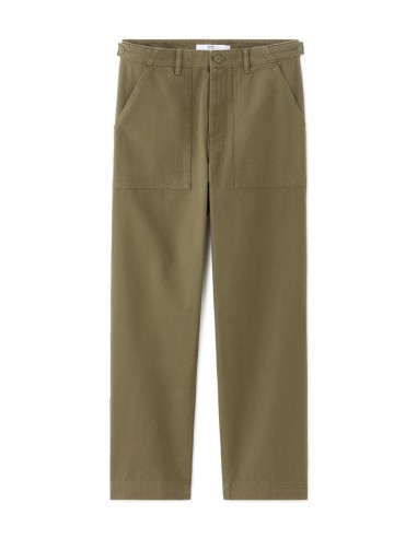 Pantalon straight 100% coton poche...