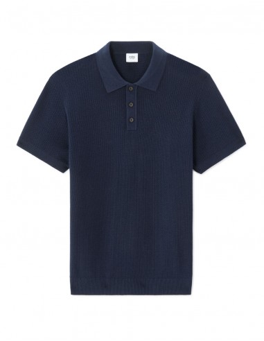 Polo regular en maille texturé