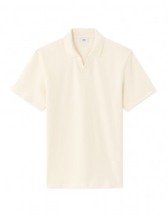 Polo piqué regular col requin