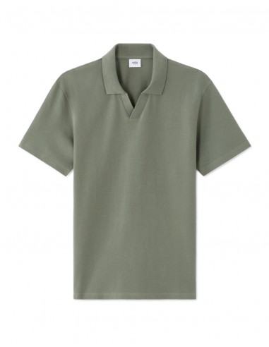 Polo piqué regular col requin