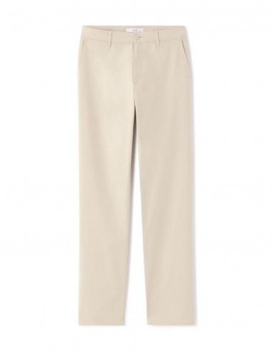 Pantalon chino straight en coton stretch