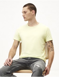 T-shirt slim col rond en...