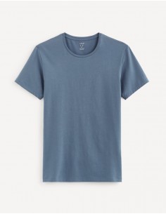 T-shirt slim col rond en...
