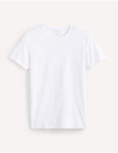 T-shirt slim col rond en...