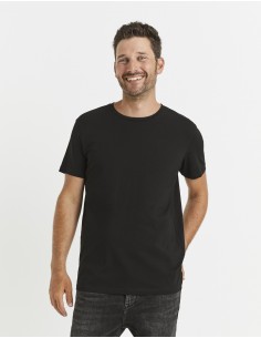 T-shirt slim col rond en...